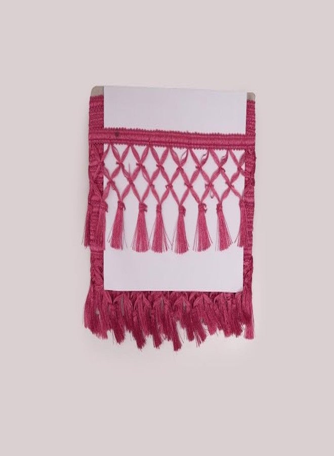ANIDA Gajri Tassel Latkan Fringe Lace Border Trim | Decorative Jhallar for Sarees, Dupattas, Lehengas, Suits, Blouses, Curtains & DIY Crafts | 9 Meters Embellishment Material. - Image 1